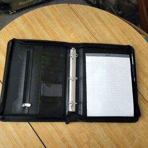 Black Zippered Business Portfolio